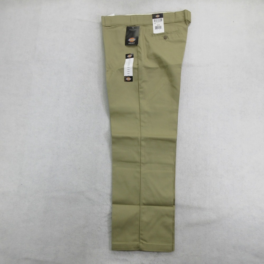 Dickies Womens 774 Work Pants 16R Khaki Low Rise Straight Leg New